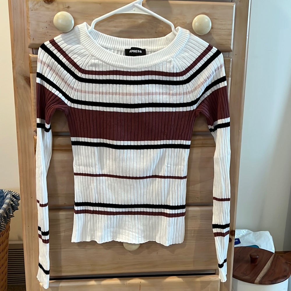 Express lightweight striped Sweater XS